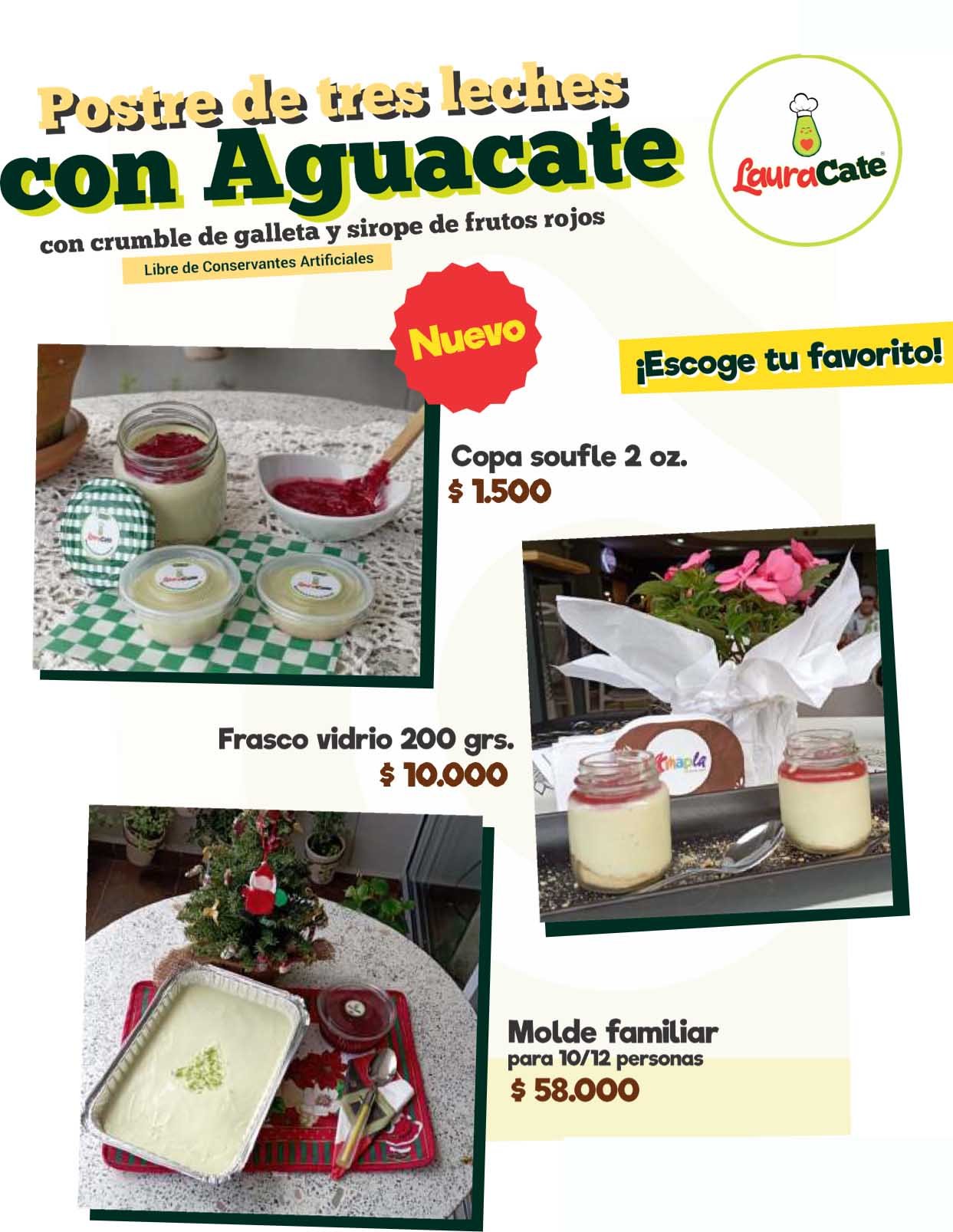 Postre de Tres Leches con Aguacate